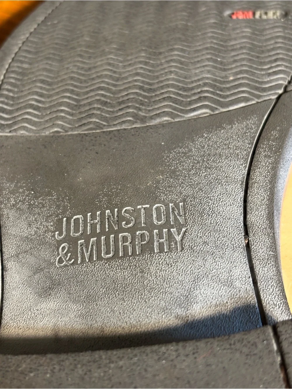 Johnston & Murphy leather Bucks Tie Front, Rubber Bottoms. Men’s size 12